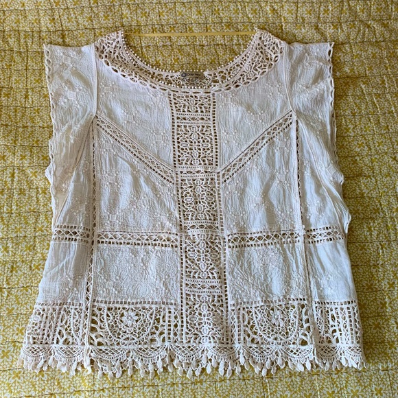 Democracy Tops - Democracy Cotton Lace Top